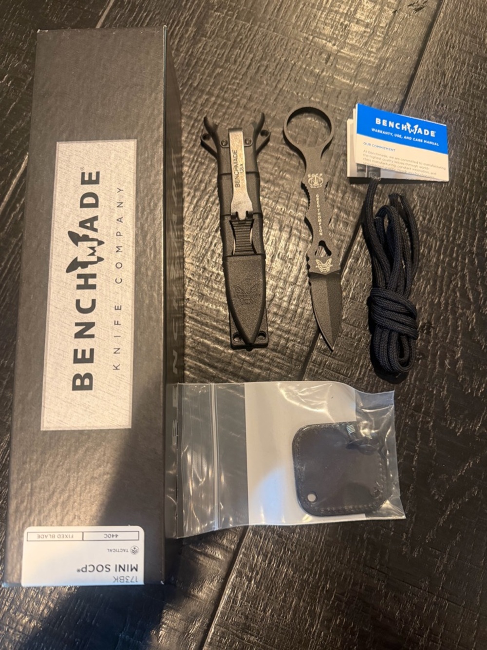 Benchmade Mini SOCP Mini - Fixed Blade Knife - Black